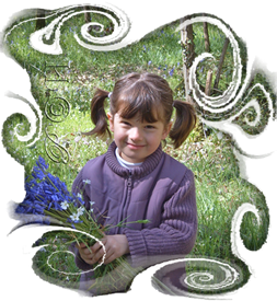 Elodie et les fleurs coupées